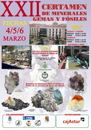 Federación Española de Mineralogía. Carteles antiguos de ferias y eventos